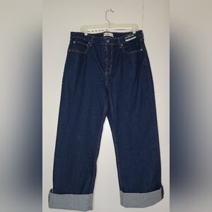 Abercrombie & Fitch Women's Dark Blue Relaxed Jeans